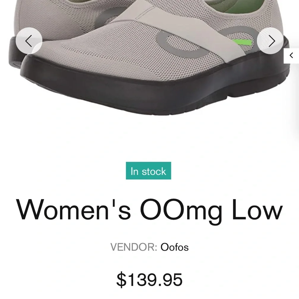OOFOS OOmg Low sneakerslip on comfort support shoes women’s size 8 European 39 - Picture 2 of 9